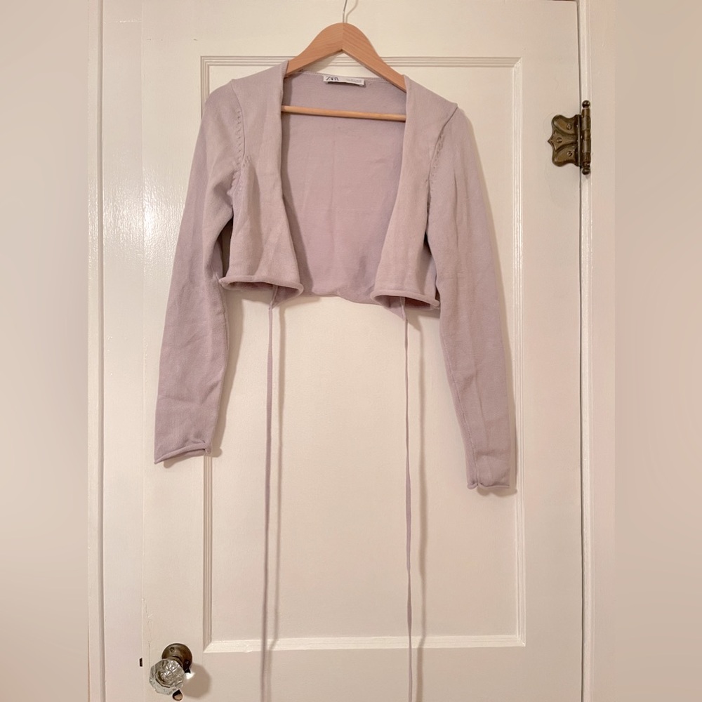 2 ballet 🩰 croc-top cotton cardigan, Zara brand, medium, perfect condition🎀